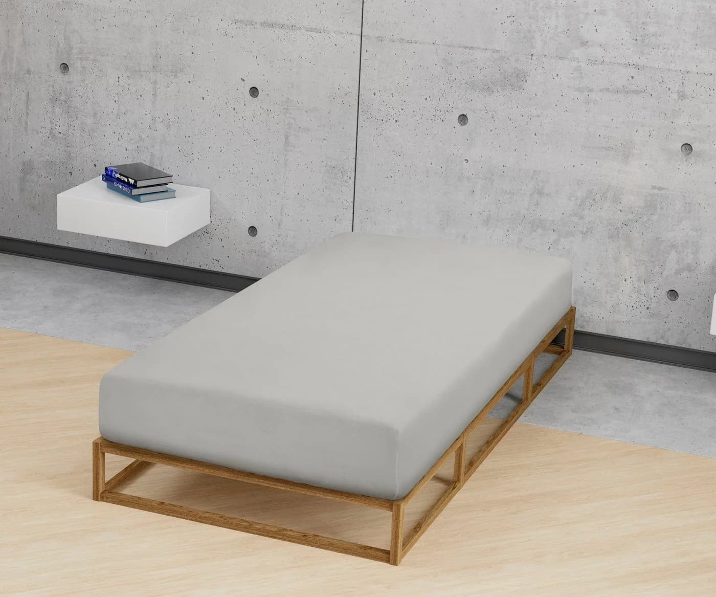 Biberna Spannbettlaken Leila Jersey Grau 100% Baumwolle