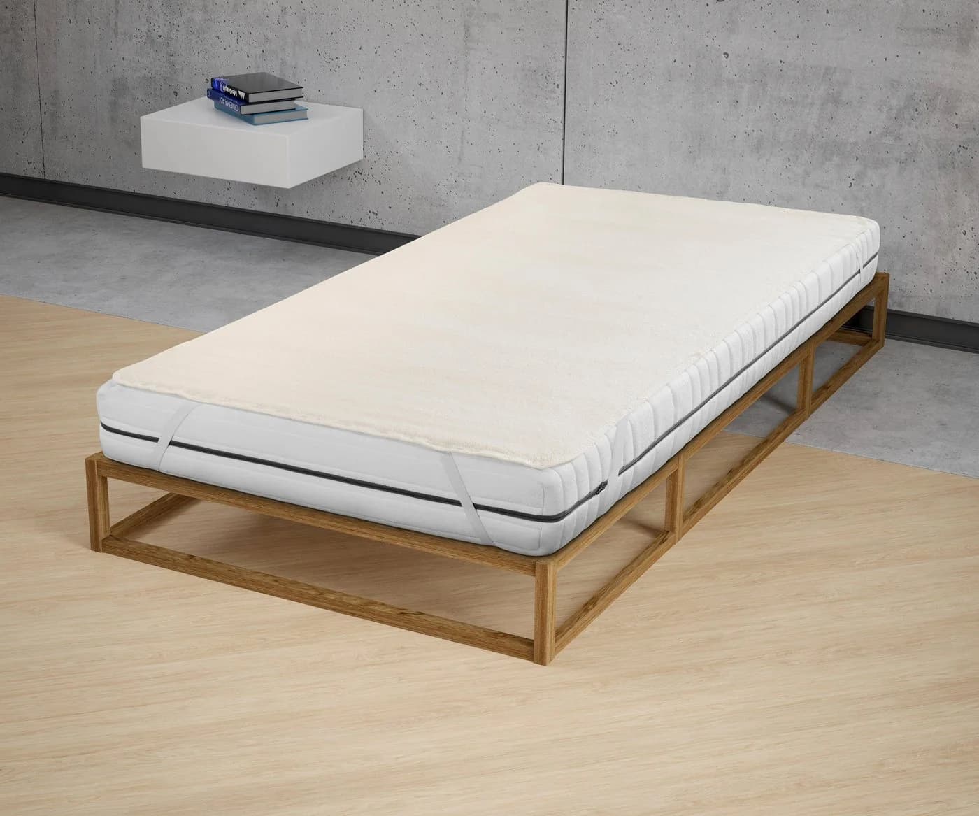 Biberna Molton-Matratzenauflage Premium Qualität 160x200 cm Beige
