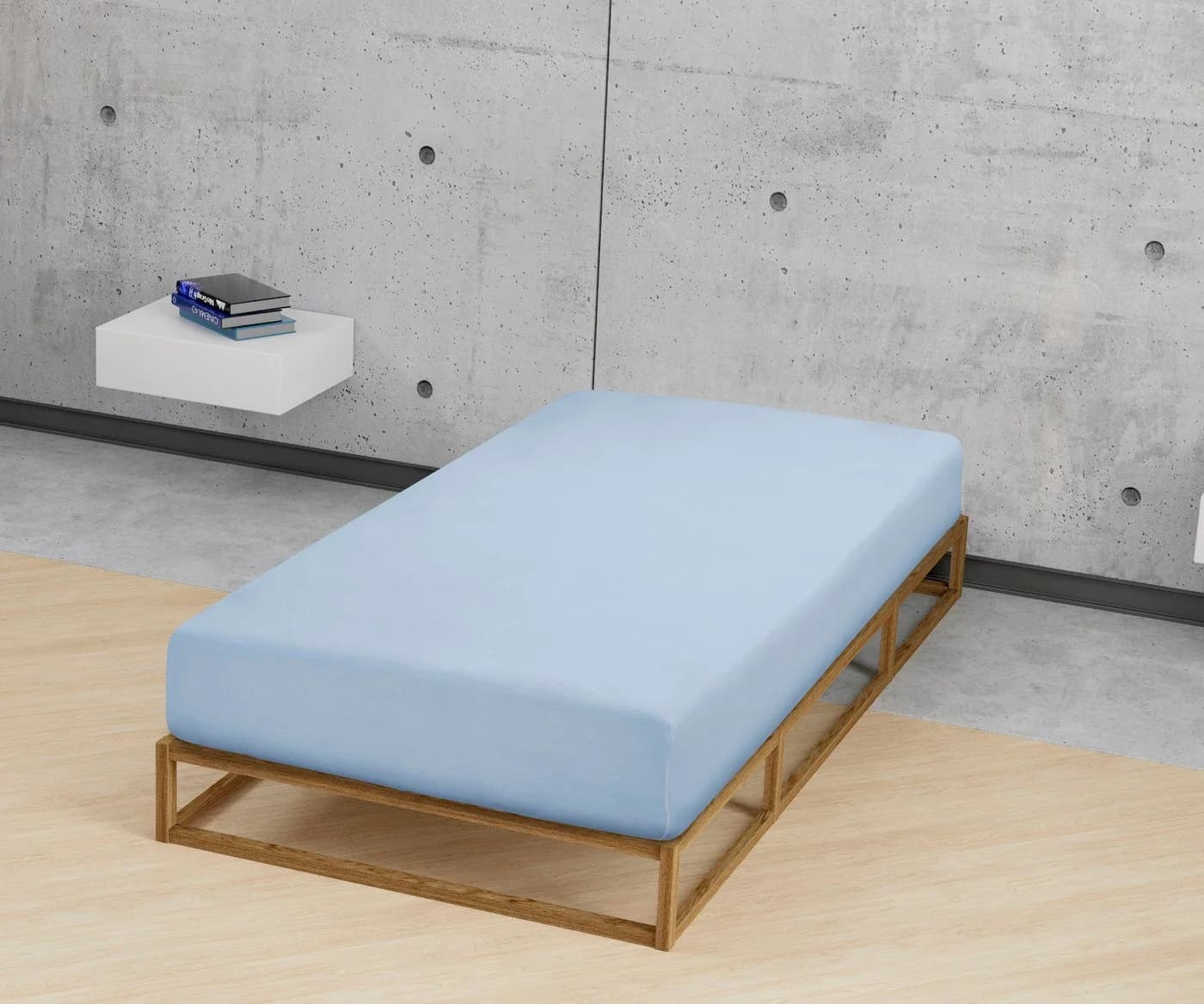 Biberna Spannbettlaken THEA Baumwoll-Jersey mit Elasthan Blau