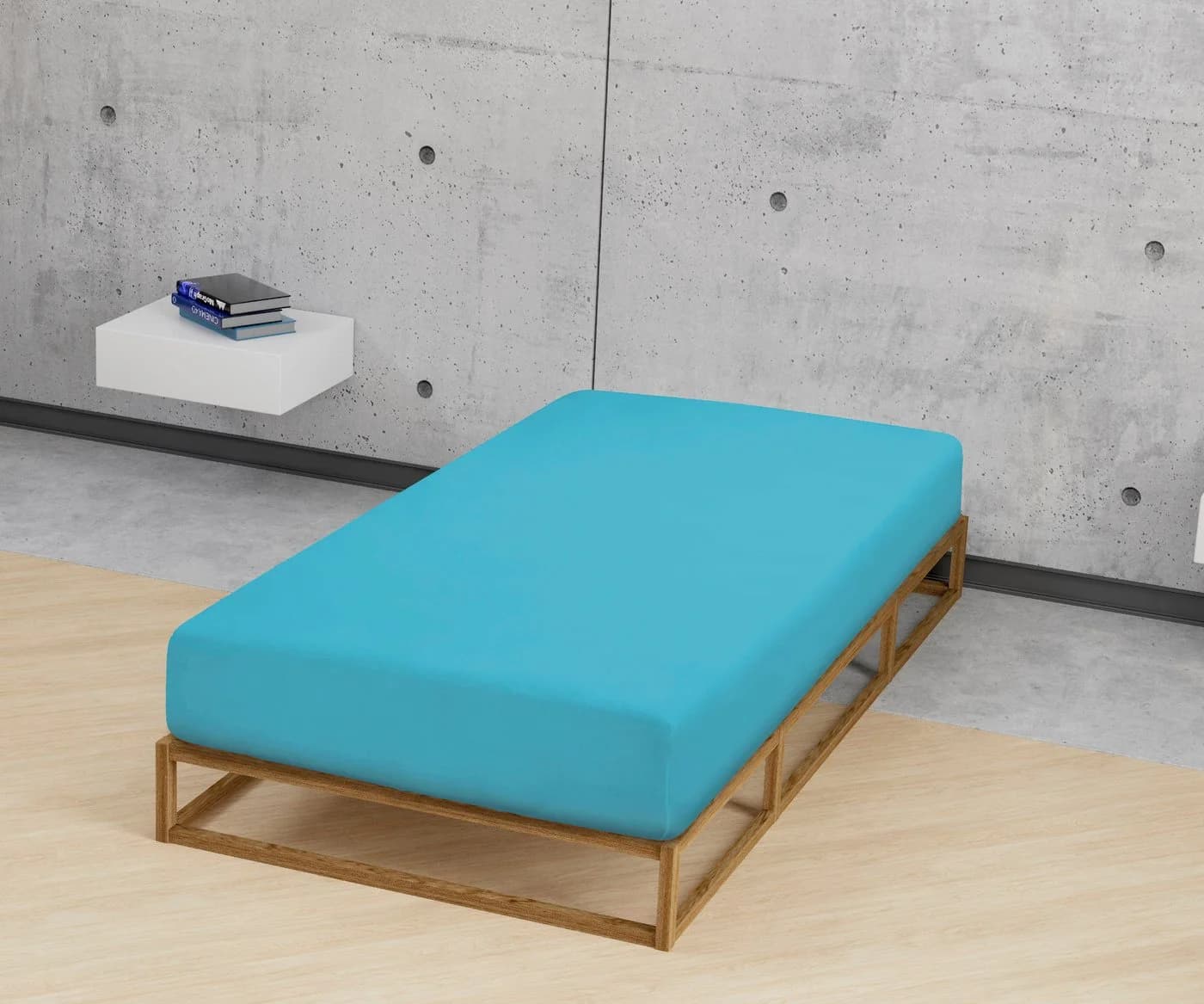 Biberna Spannbettlaken Thea Jersey-Elasthan Türkis 97% Baumwolle