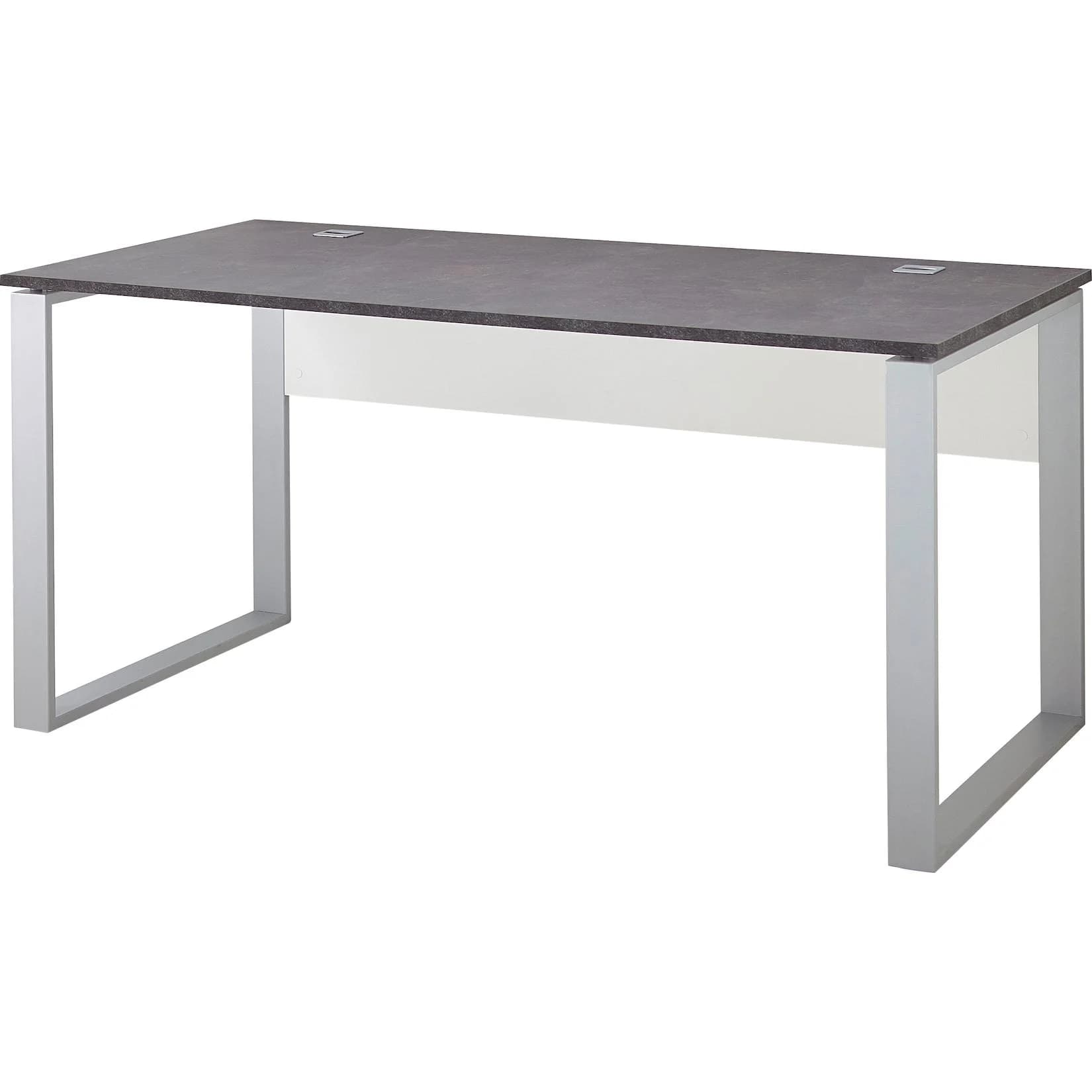 Germania Schreibtisch Altino Metallkufen Grau/Weiß