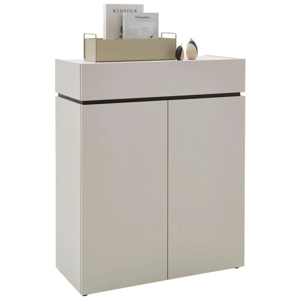 Voleo Kommode Kaschmir Holzwerkstoff 2 Fächer 1 Schublade 90x111x40 cm
