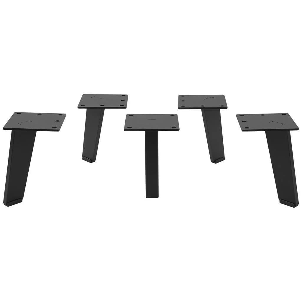 Voleo Fußset Schwarz Metall 12 cm