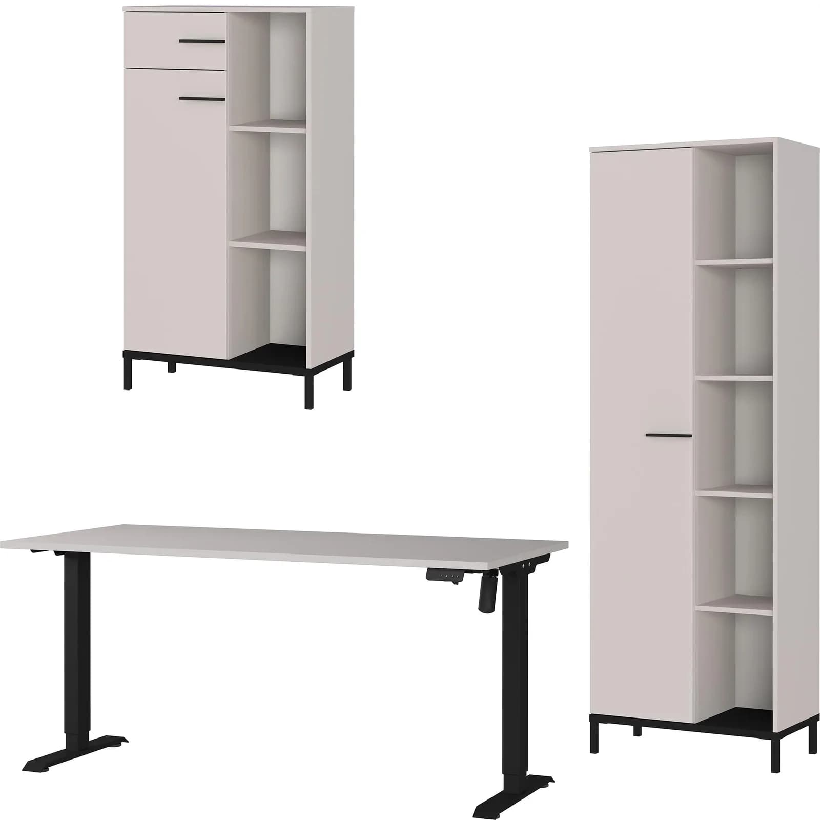 GERMANIA GW-Rovigo Büromöbel-Set mit höhenverstellbarem Schreibtisch
