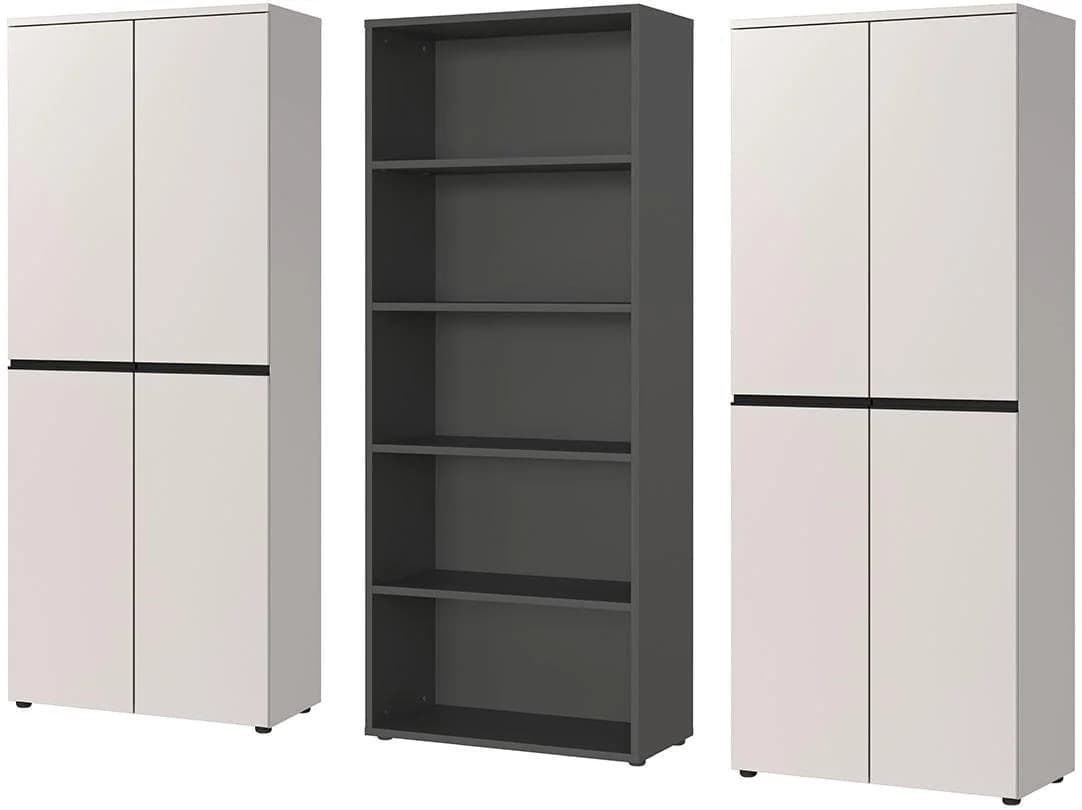 Germania Lemont Büromöbel-Set 3-tlg. Braun Kaschmir Aktenschrank Regal