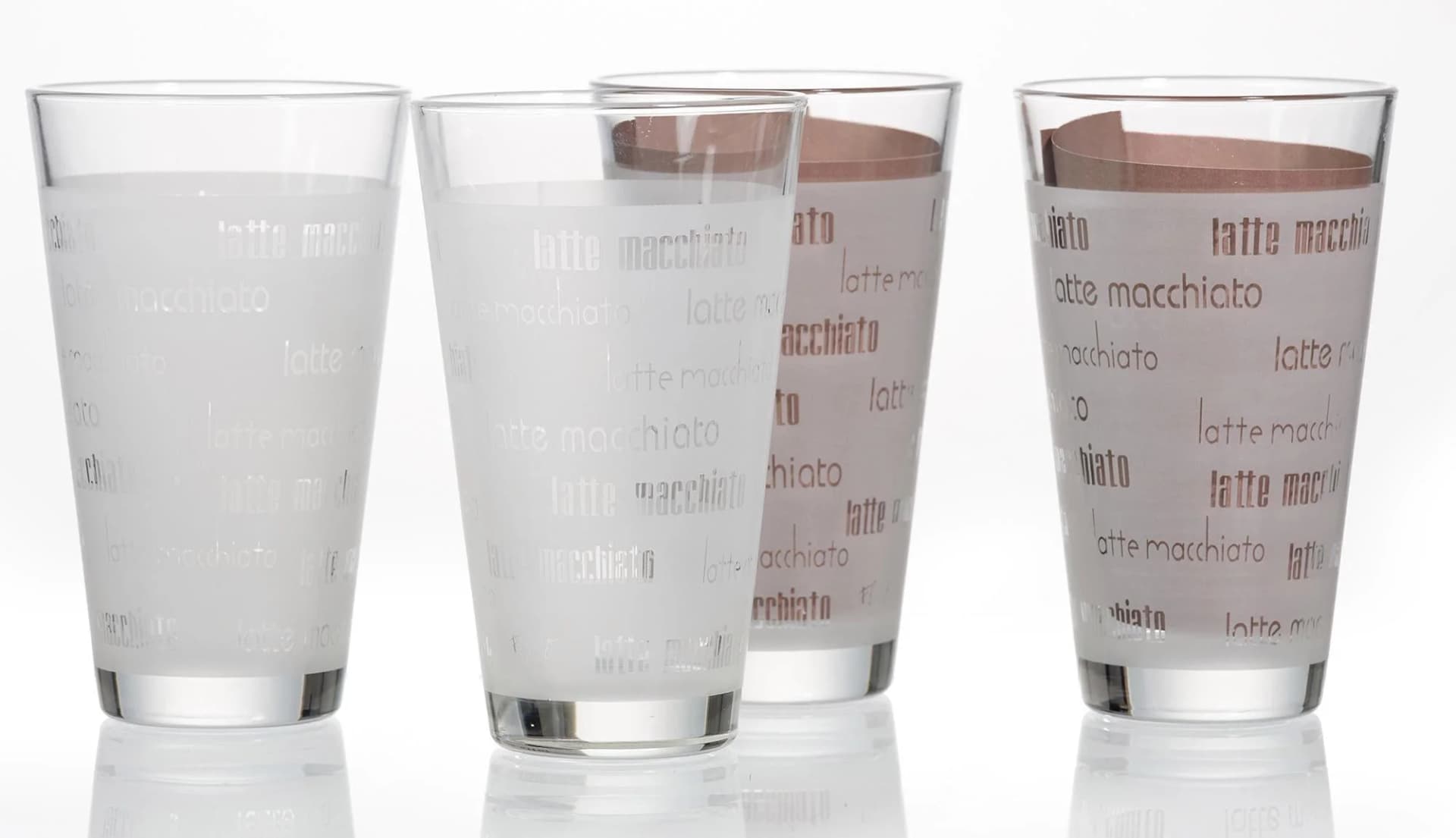 Latte-Macchiato-Glas RITZENHOFF & BREKER 'Chicco' weiß 330ml 4 Stk.