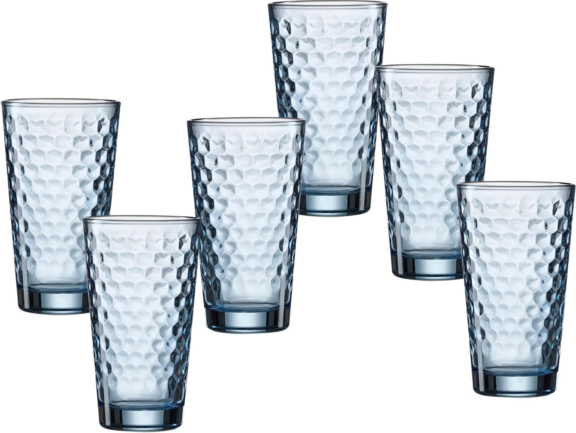 Ritzenhoff & Breker Longdrinkglas Favo 6-teilig Blau 350 ml