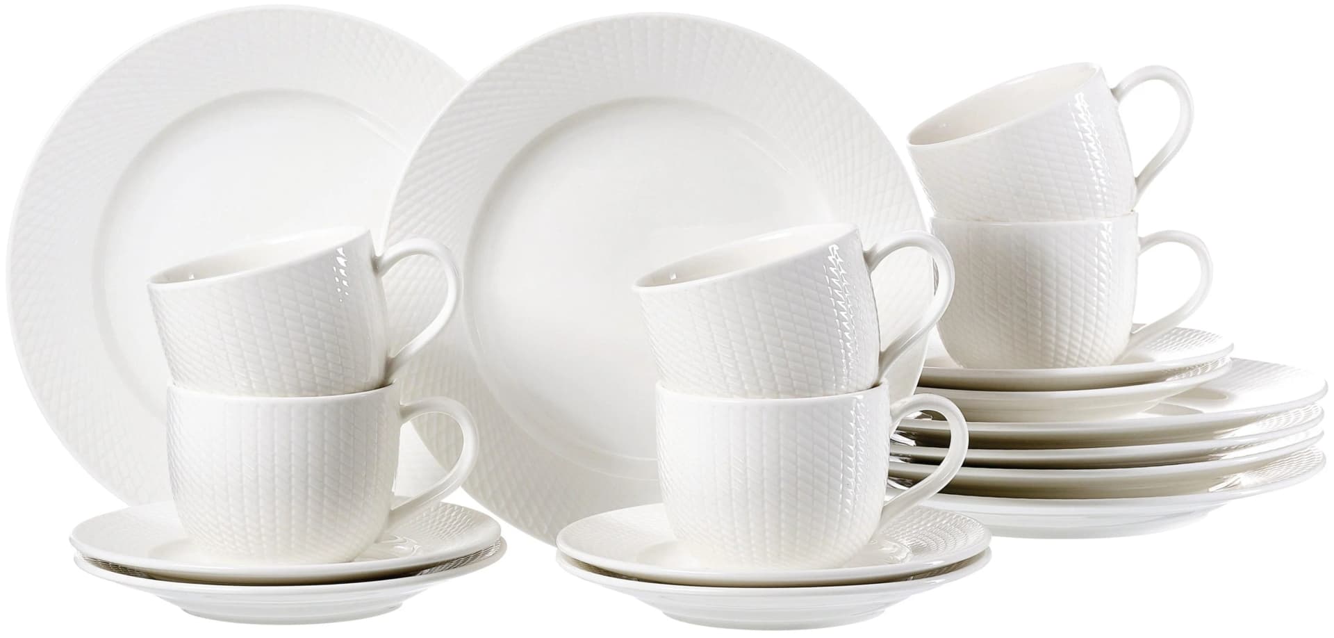 Ritzenhoff & Breker Kaffeeservice Saphir 18-tlg. Weiß Porzellan