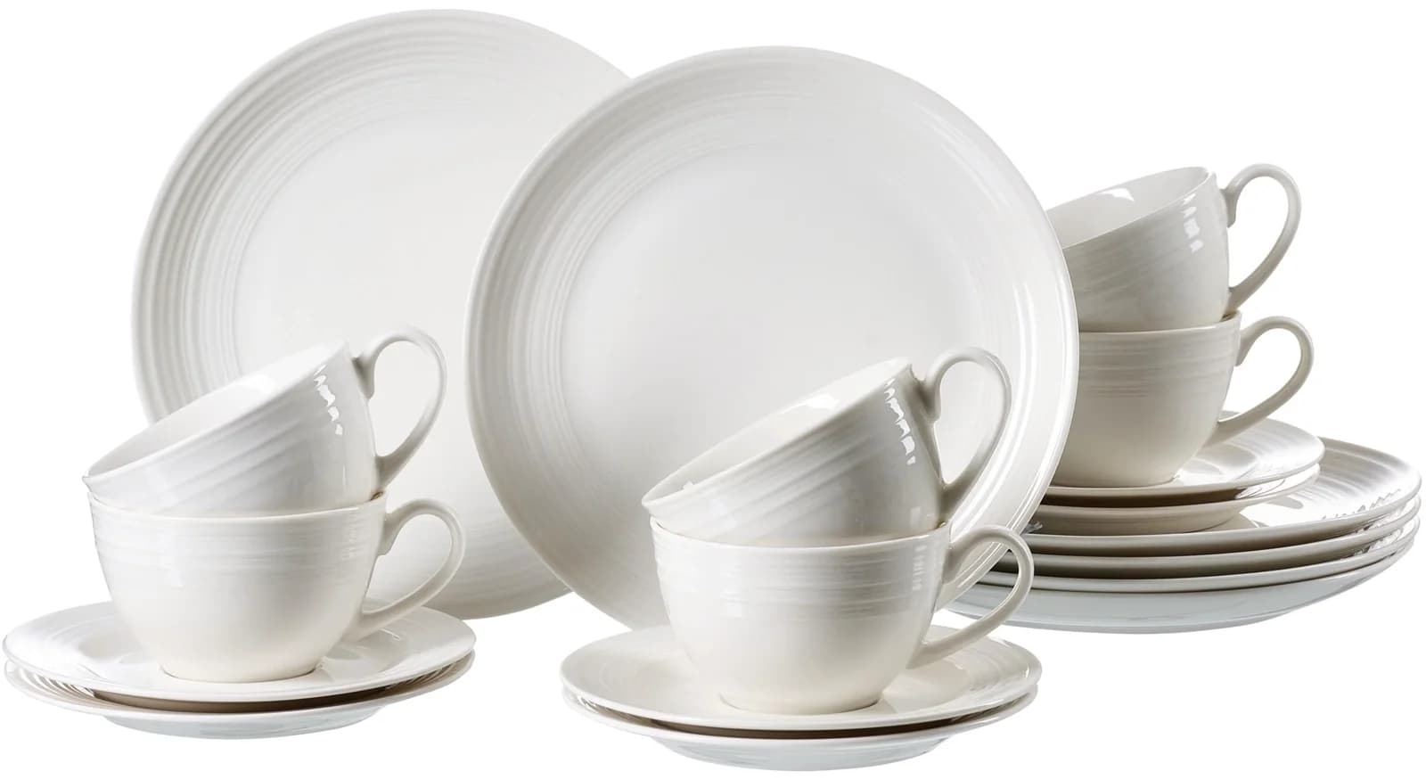 RITZENHOFF & BREKER Kaffeeservice Levi 18-tlg. Weiß Porzellan