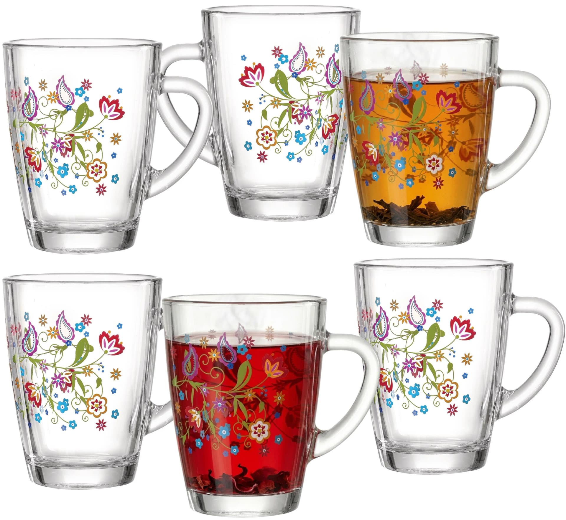 Ritzenhoff & Breker Teeglas-Set Shanti Bunt Paisley-Motiv