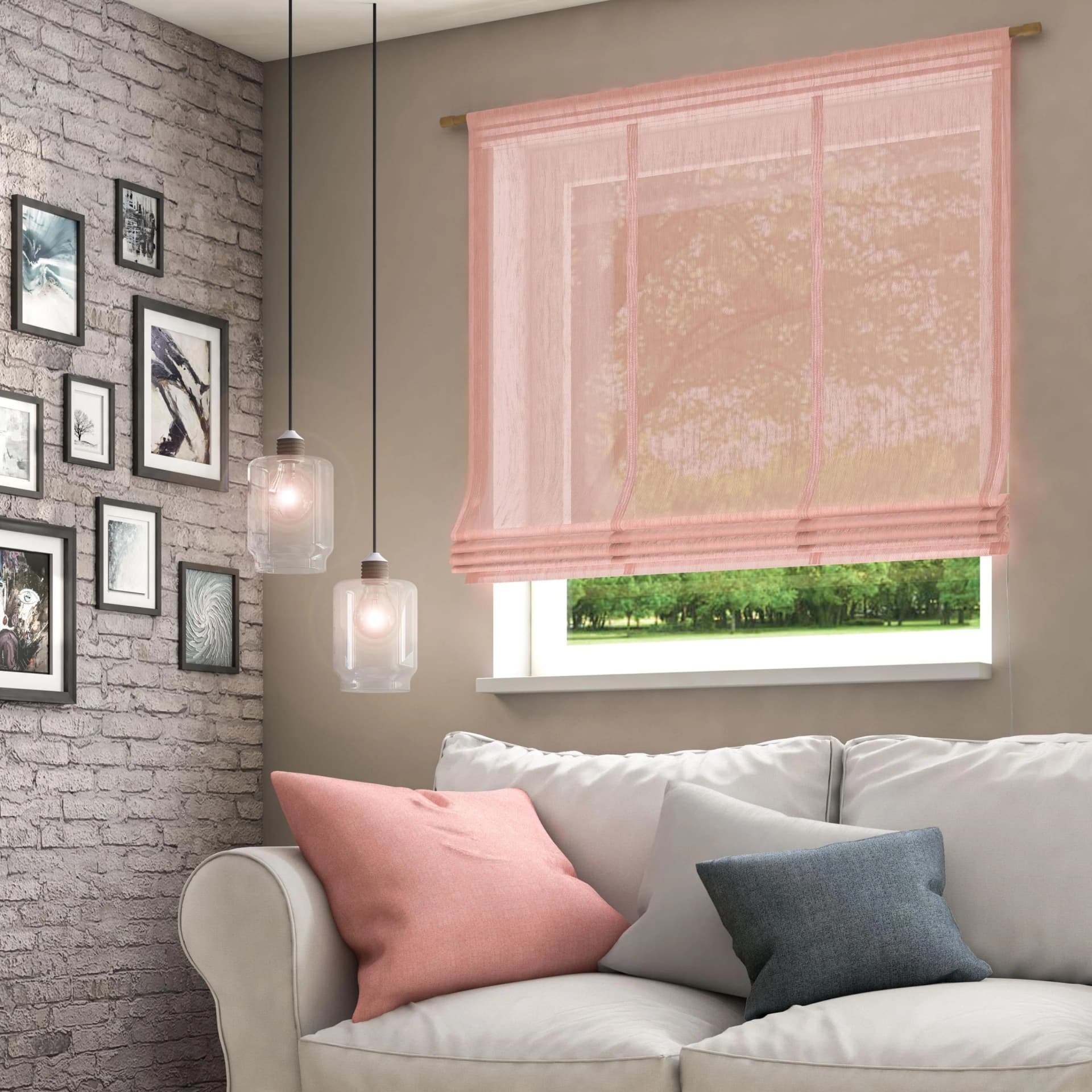 Raffrollo NEUTEX FOR YOU "Libre-ECO" Orange Jacquard 140x140cm