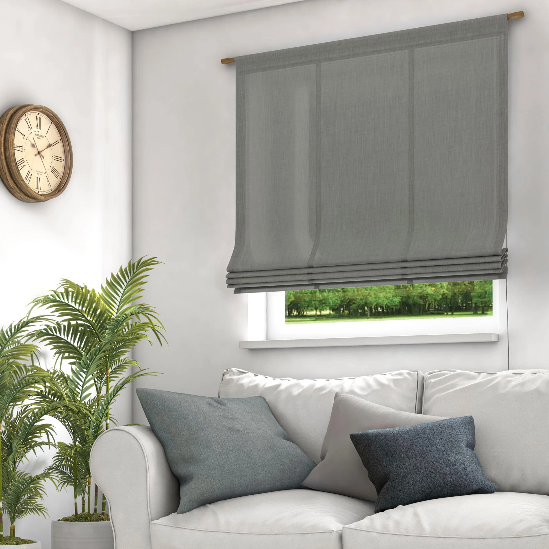 Raffrollo NEUTEX FOR YOU "Mara-ECO" Gr. 3 Silber/Grau 100x140cm Polyester