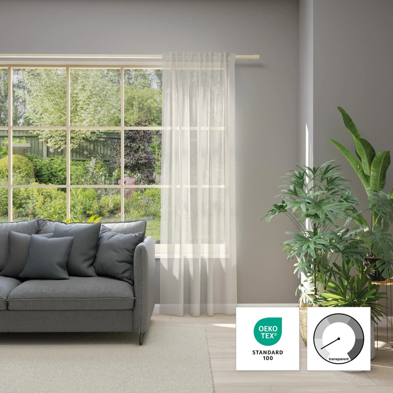 NEUTEX FOR YOU Vorhang Allure Braun Jacquard Polyester