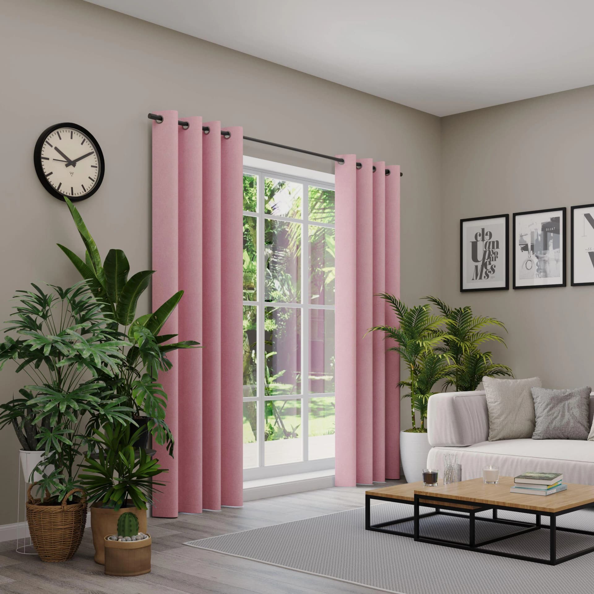 Neutex for you Vorhang BELMONDO Malve Uni Ösen Polyester