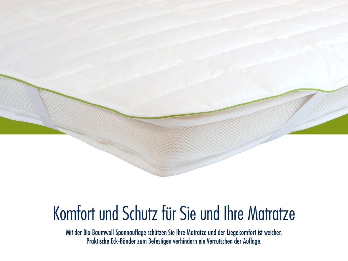 irisette Greenline Matratzenauflage Baumwolle Weiß
