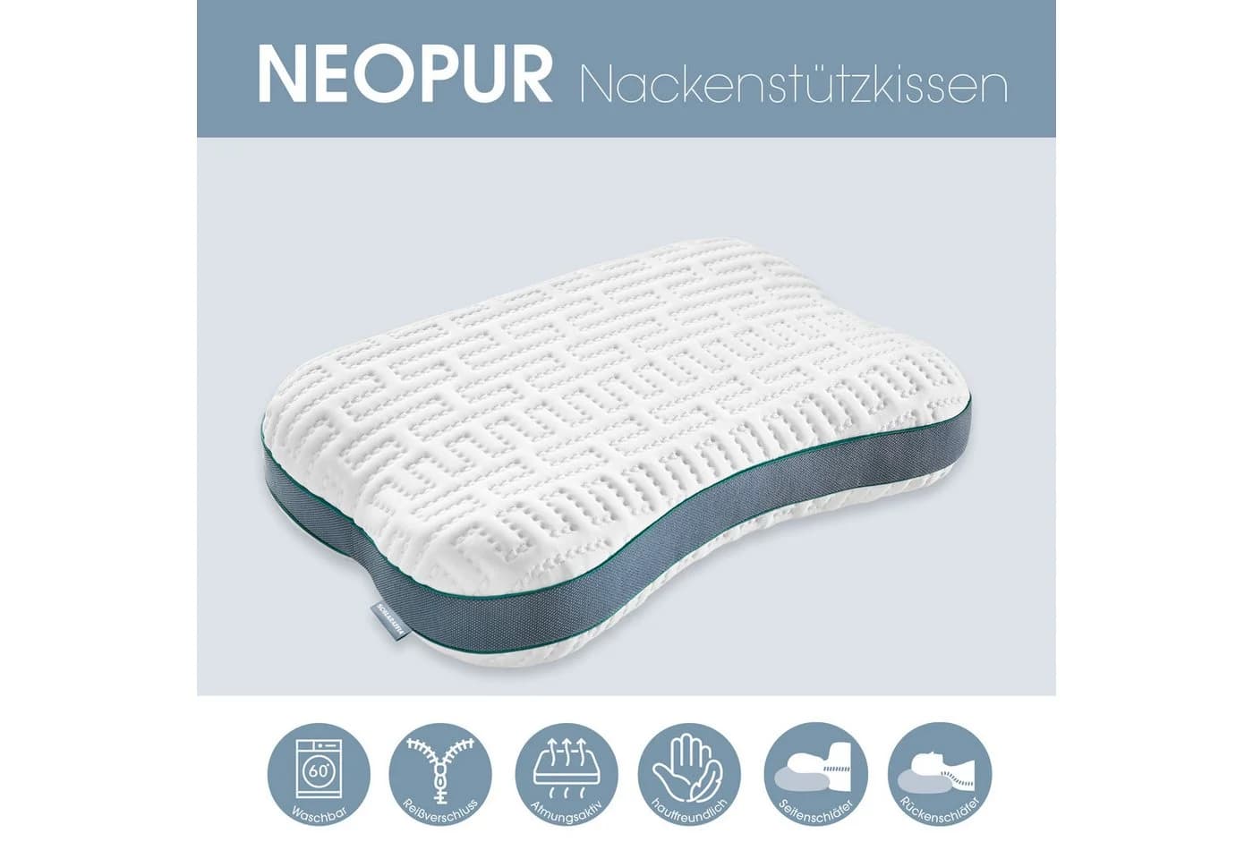 Schlaraffia Nackenstützkissen Neopur Weiß