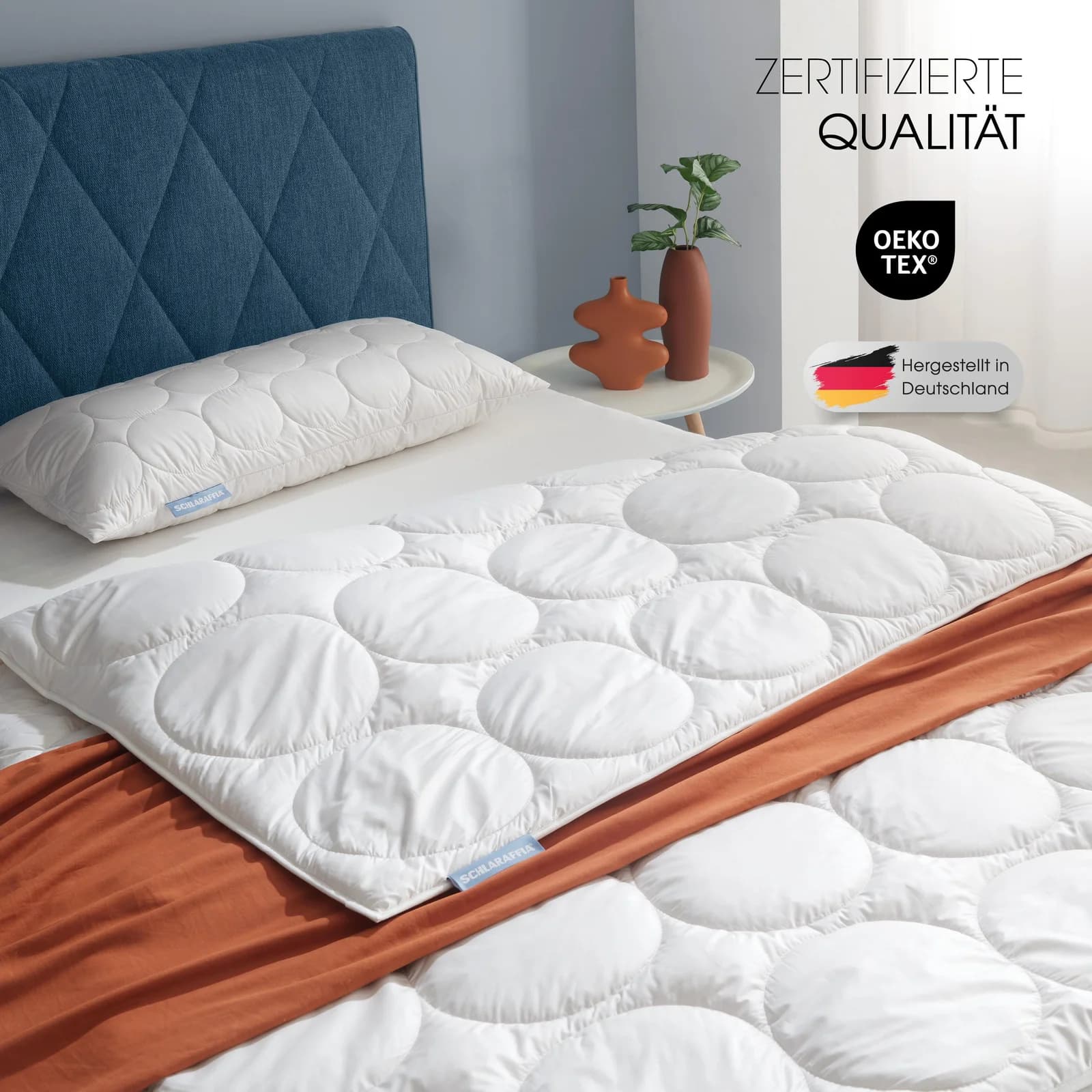 Schlaraffia ALBA Steppbett Alpakahaar Weiß