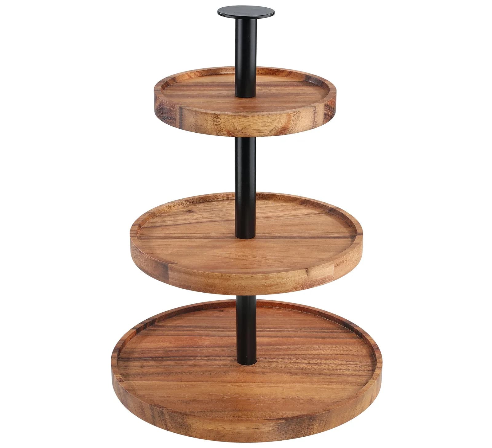 Zassenhaus Etagere Schwarz Braun Holz