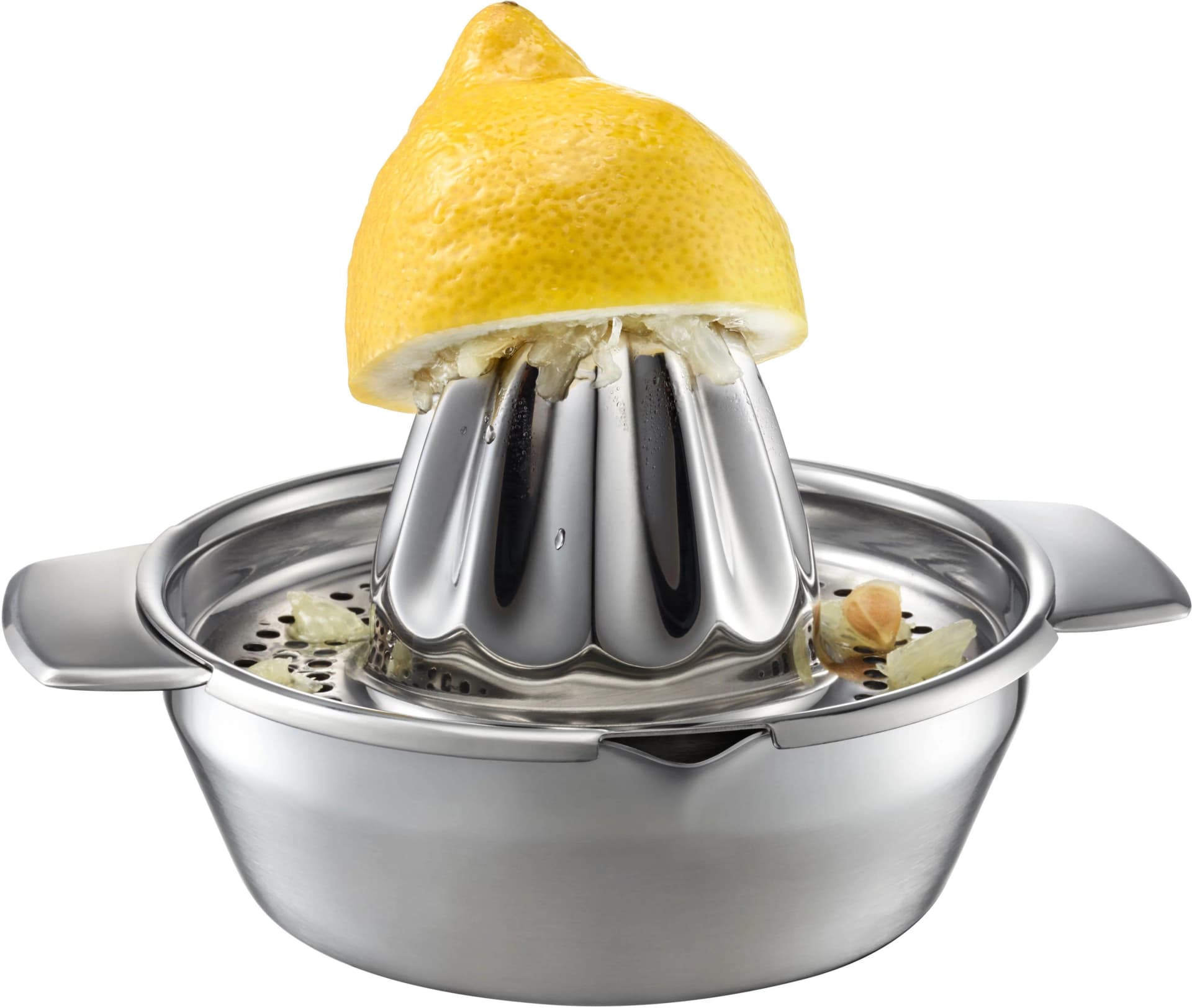 GEFU Zitruspresse LEMON Silber Edelstahl Spülmaschinengeeignet