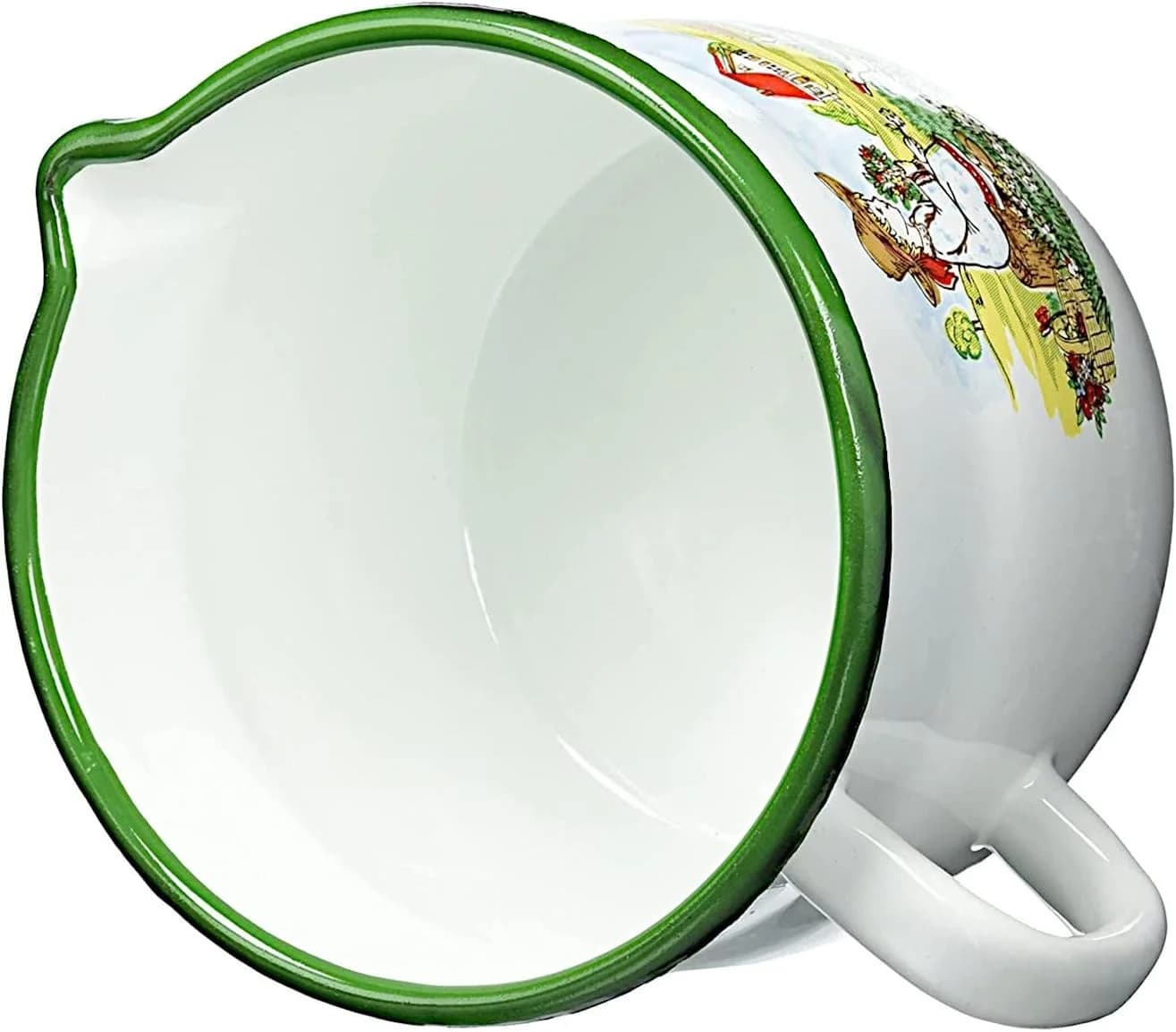 Karl Krüger Milchtopf 10 cm Emaille Gänsekind