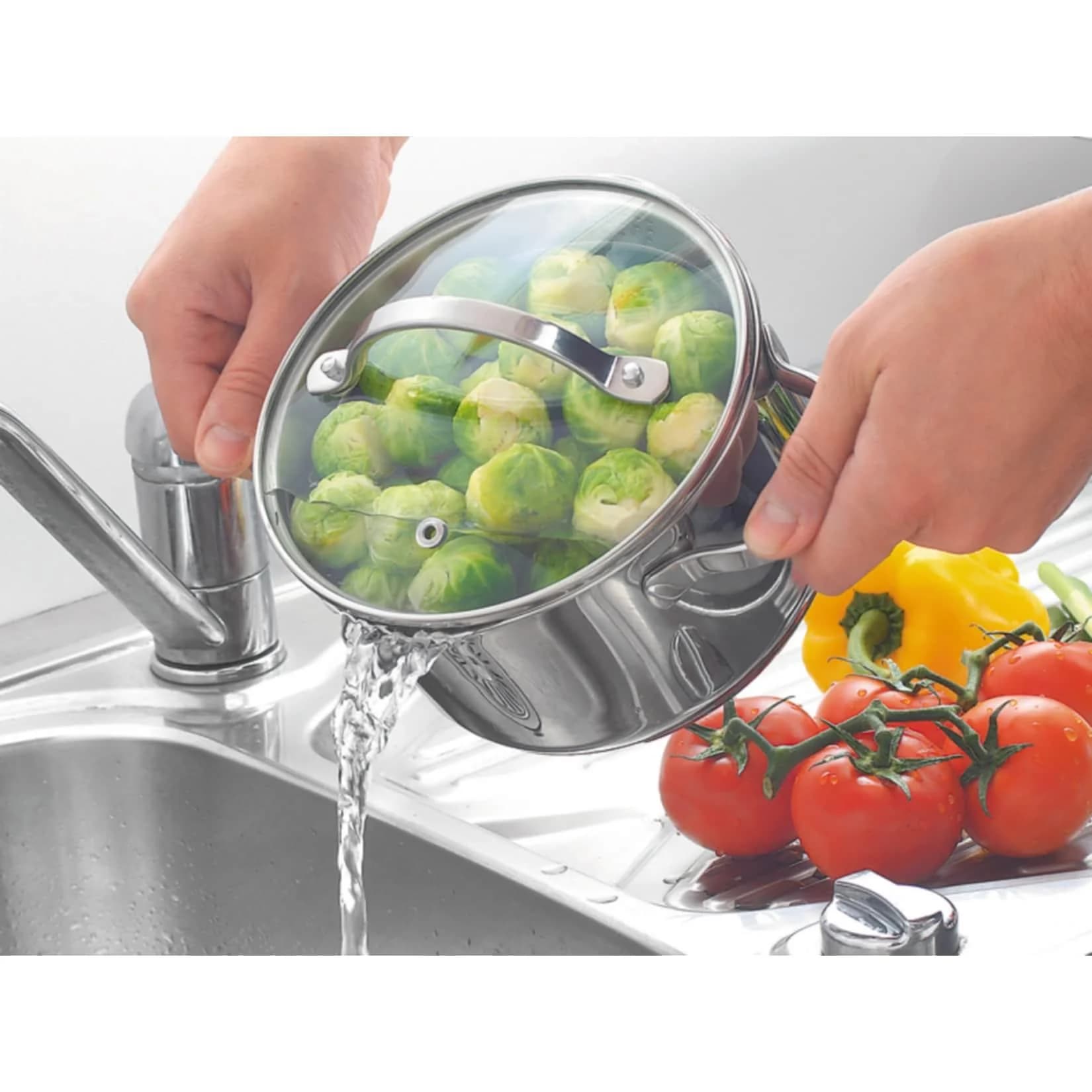 SONSTIGE Fleischtopf 20 cm mit Ausguss Edelstahl