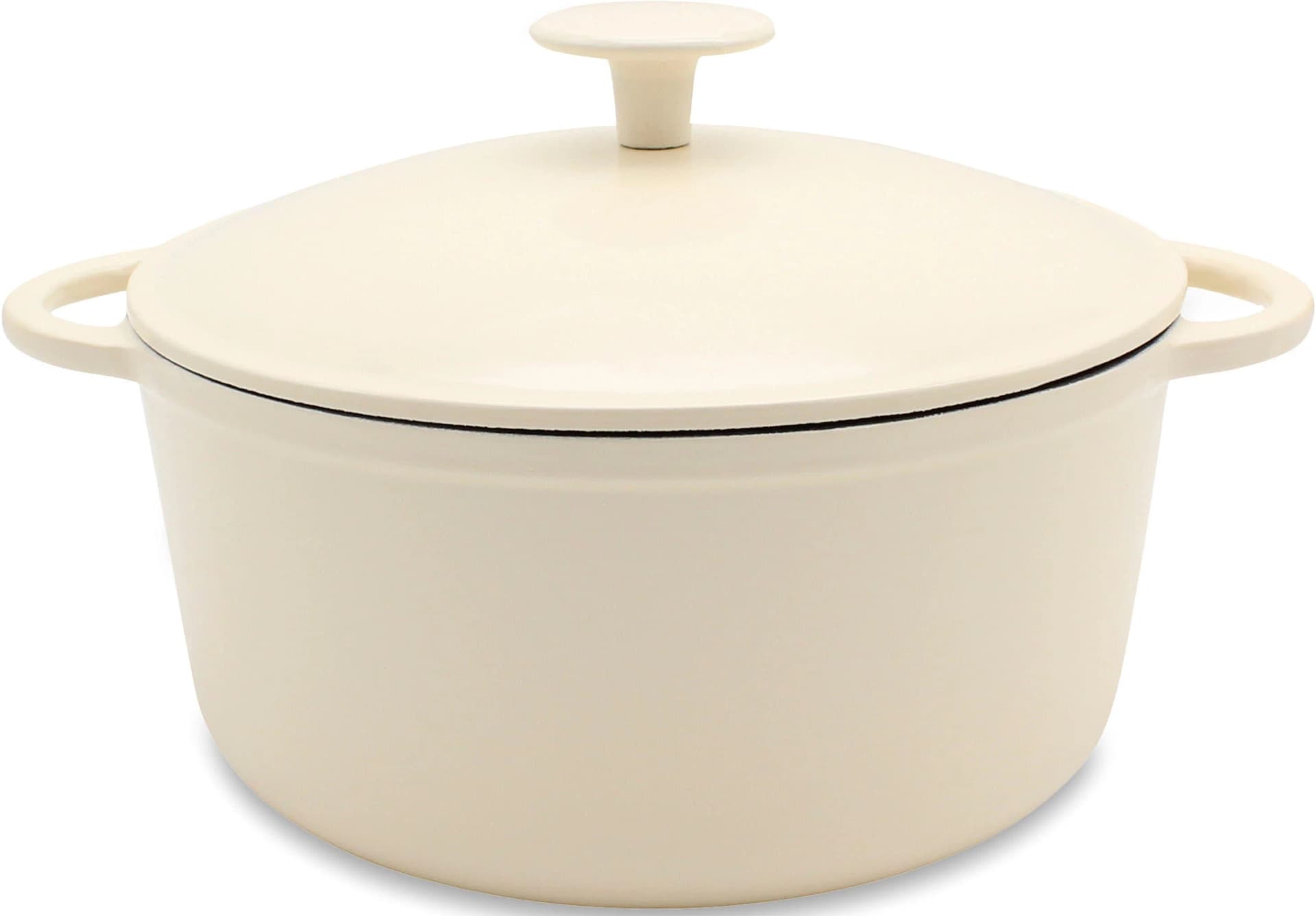 Fleischtopf KRÜGER Eisenguss Fleischtopf mit Deckel SAVANNA, 24 cm Beige