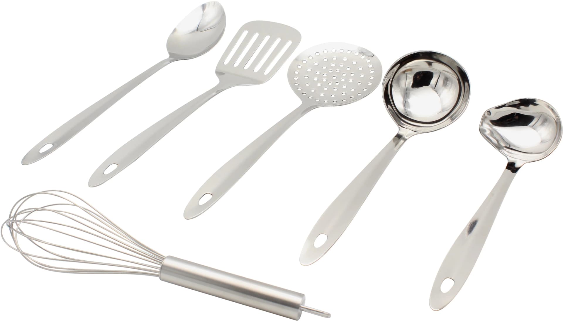 Kochbesteck-Set KRÜGER 6-tlg. Silber Edelstahl Spülmaschinengeeignet