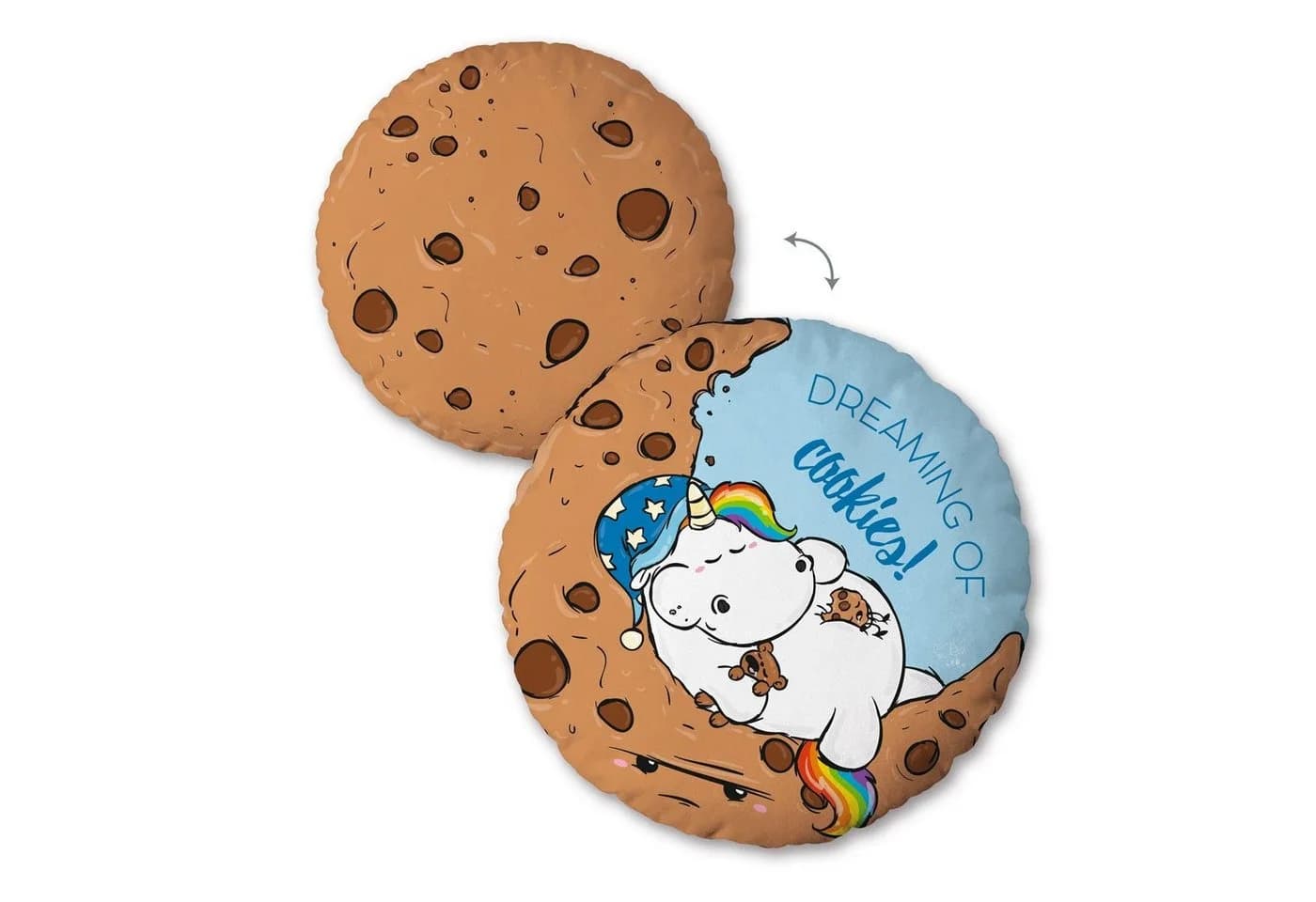 PUMMELEINHORN Dekokissen Cookies Einhorn Motiv 30x30 cm