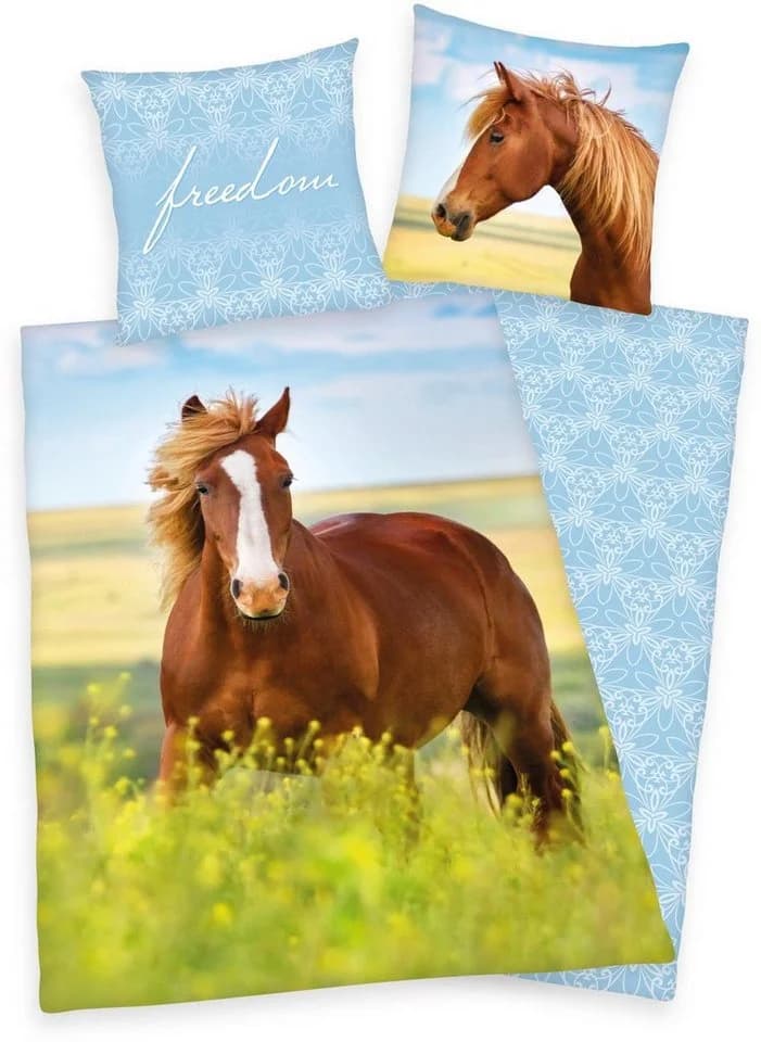 Herding Young Collection Kinderbettwäsche Freedom Renforcé 2-teilig Blau/Grün