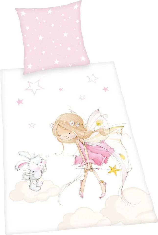 BABY BEST Babybettwäsche Little Fairy Rosa Flanell