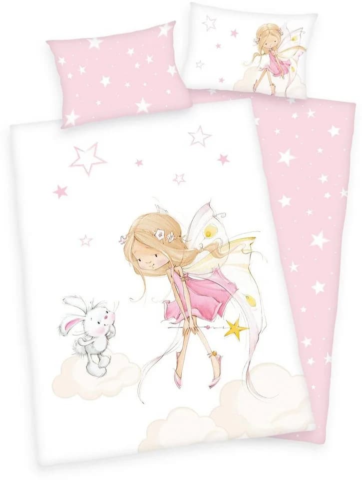 Babybettwäsche BABY BEST Little Fairy Bunt Renforcé 2-teilig