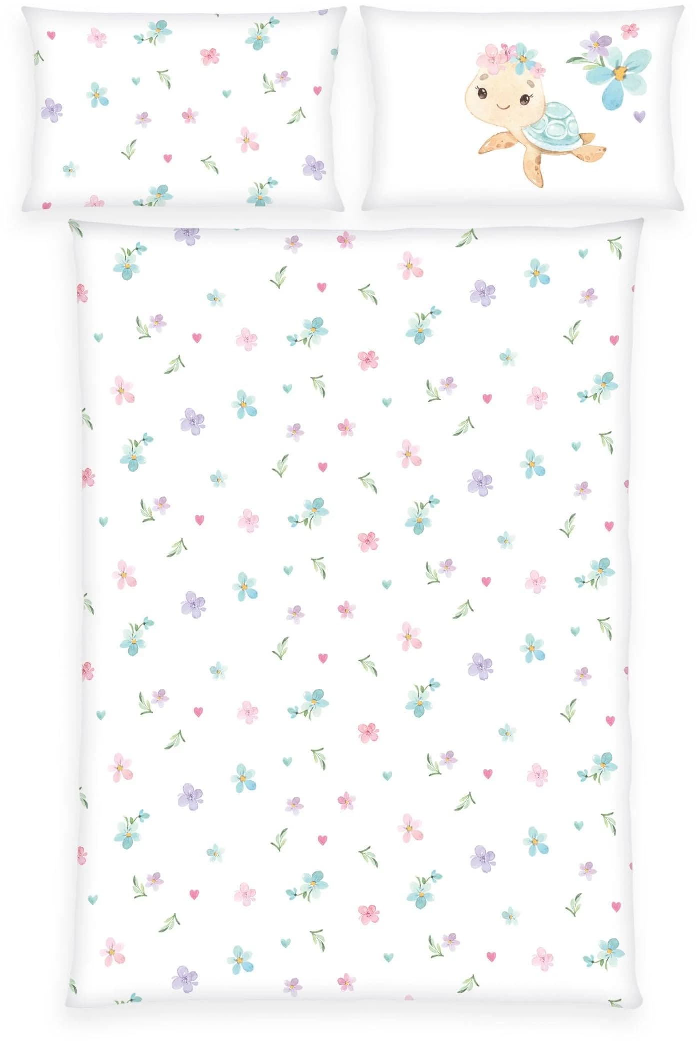 BABY BEST Babybettwäsche Little Turtle Bunt Flanell