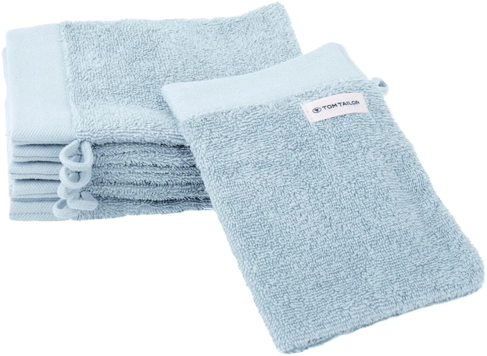 TOM TAILOR HOME Waschhandschuh Set 6-tlg. Sky Blue Frottier