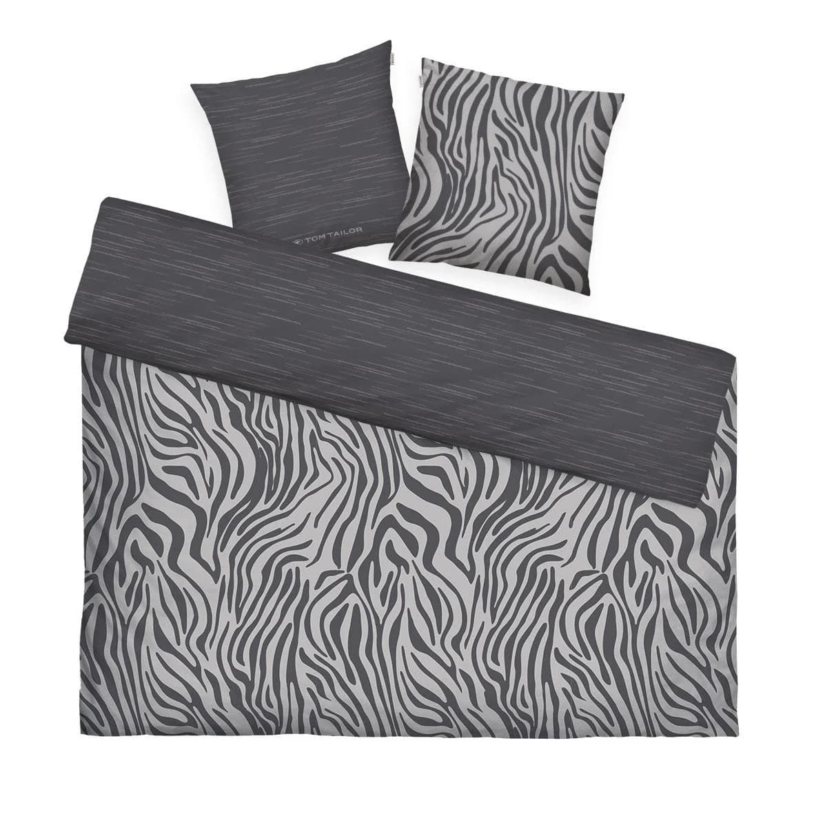 Bettwäsche TOM TAILOR Satin Anthracite & Light Grey 100% Baumwolle