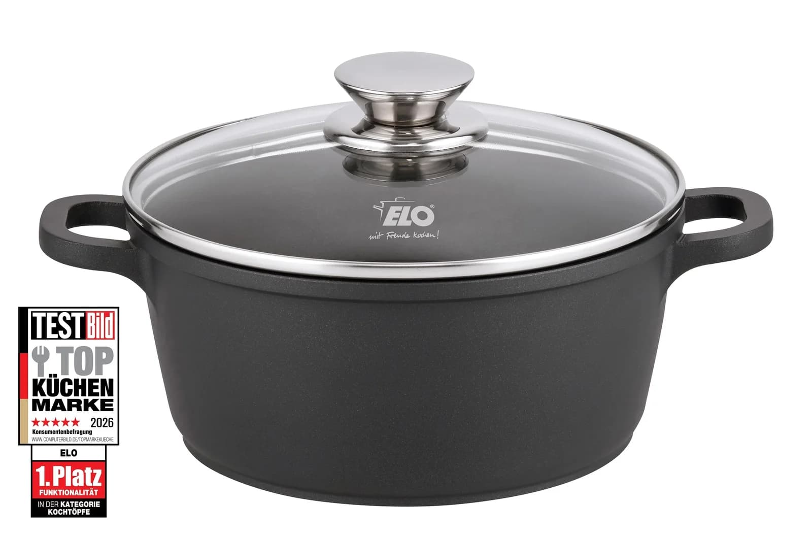 ELO Alucast Kochtopf Schwarz Induktion 20 cm