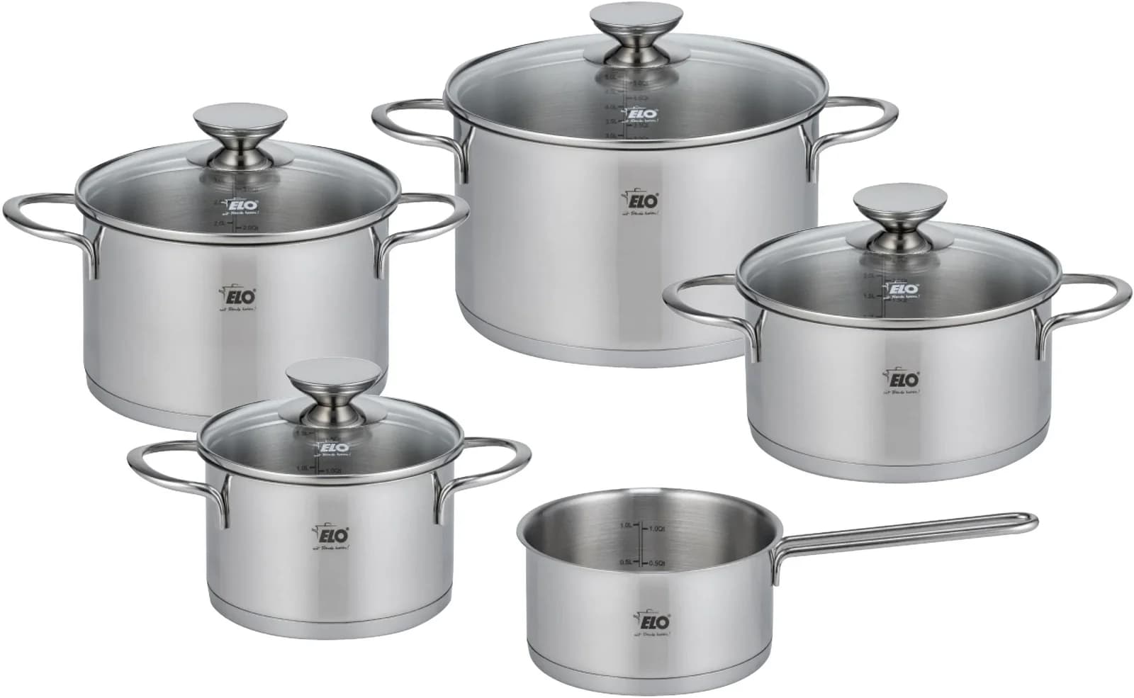 Topf-Set ELO "Galant" Silber Edelstahl Induktion