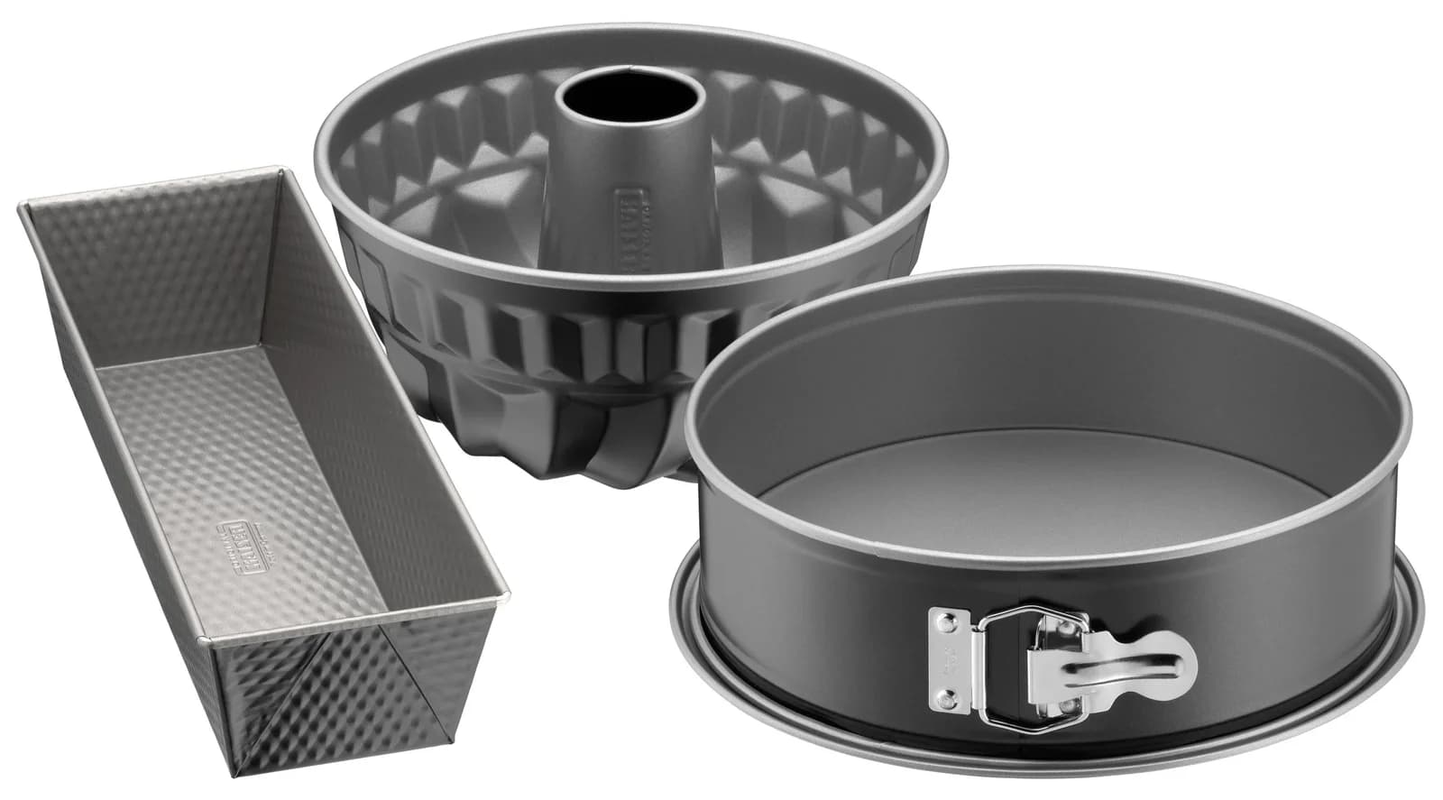 Kaiser Backformen-Set Inspiration Grau 3-teilig Antihaft