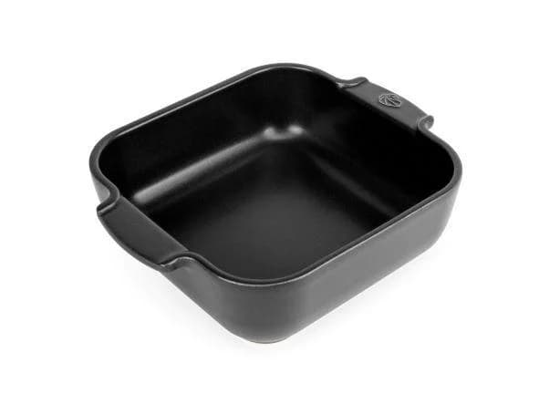 Auflaufform APPOLIA Steinzeug Satin Schwarz