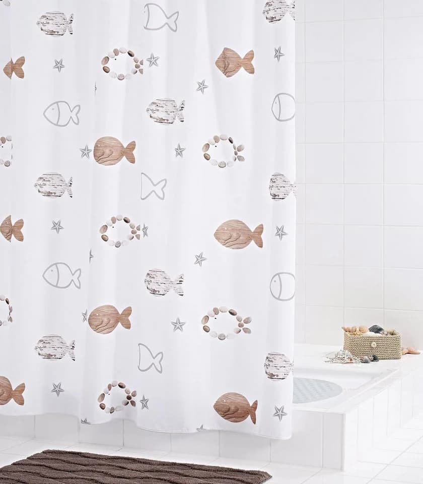 Ridder Duschvorhang Fishes Beige 180 cm