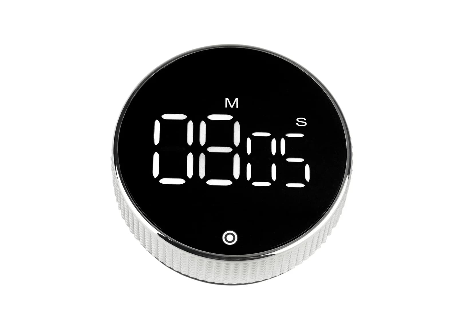 Justinus LED Timer Schwarz Silberfarben