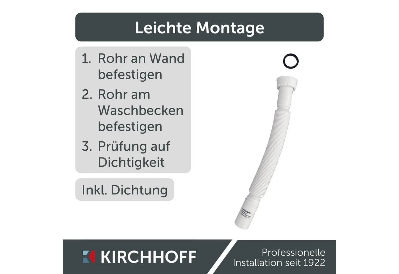 Kirchhoff Flexibles Anschlussrohr Weiß Magic Pipe