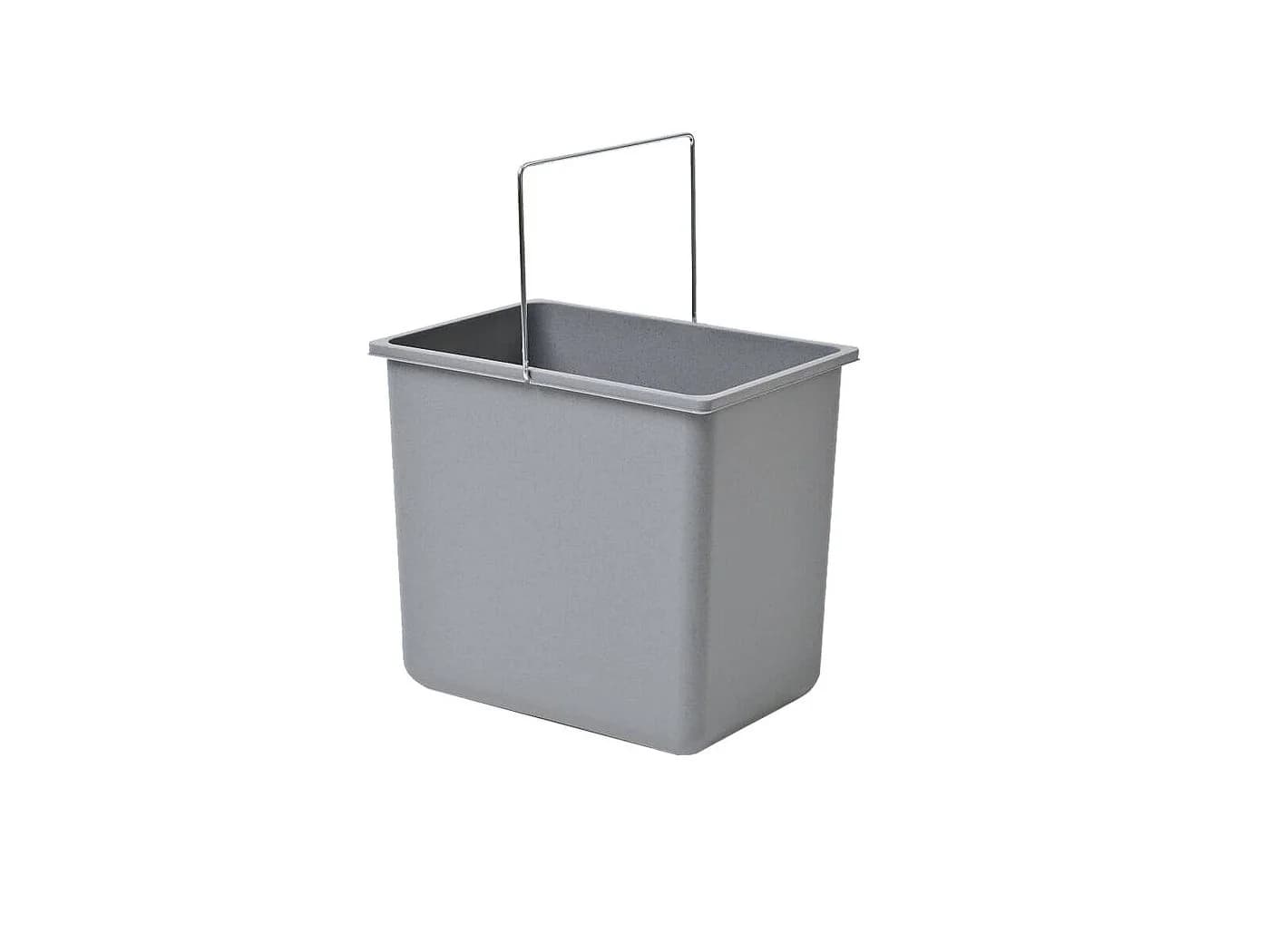 Hailo Einbaumülleimer 18L hellgrau mit Metallhenkel