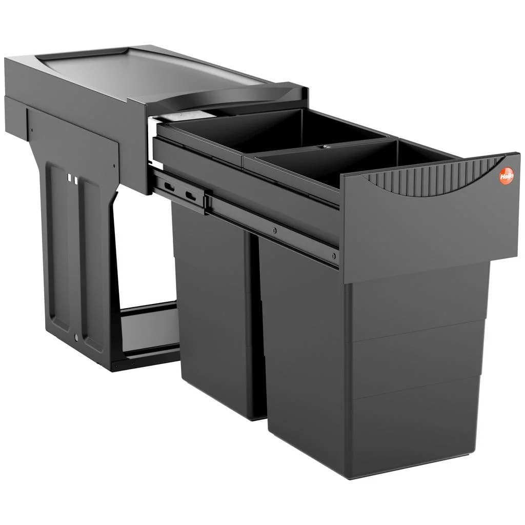 Hailo Einbauabfallsammler Black Edition 2x15L Kunststoff Schwarz