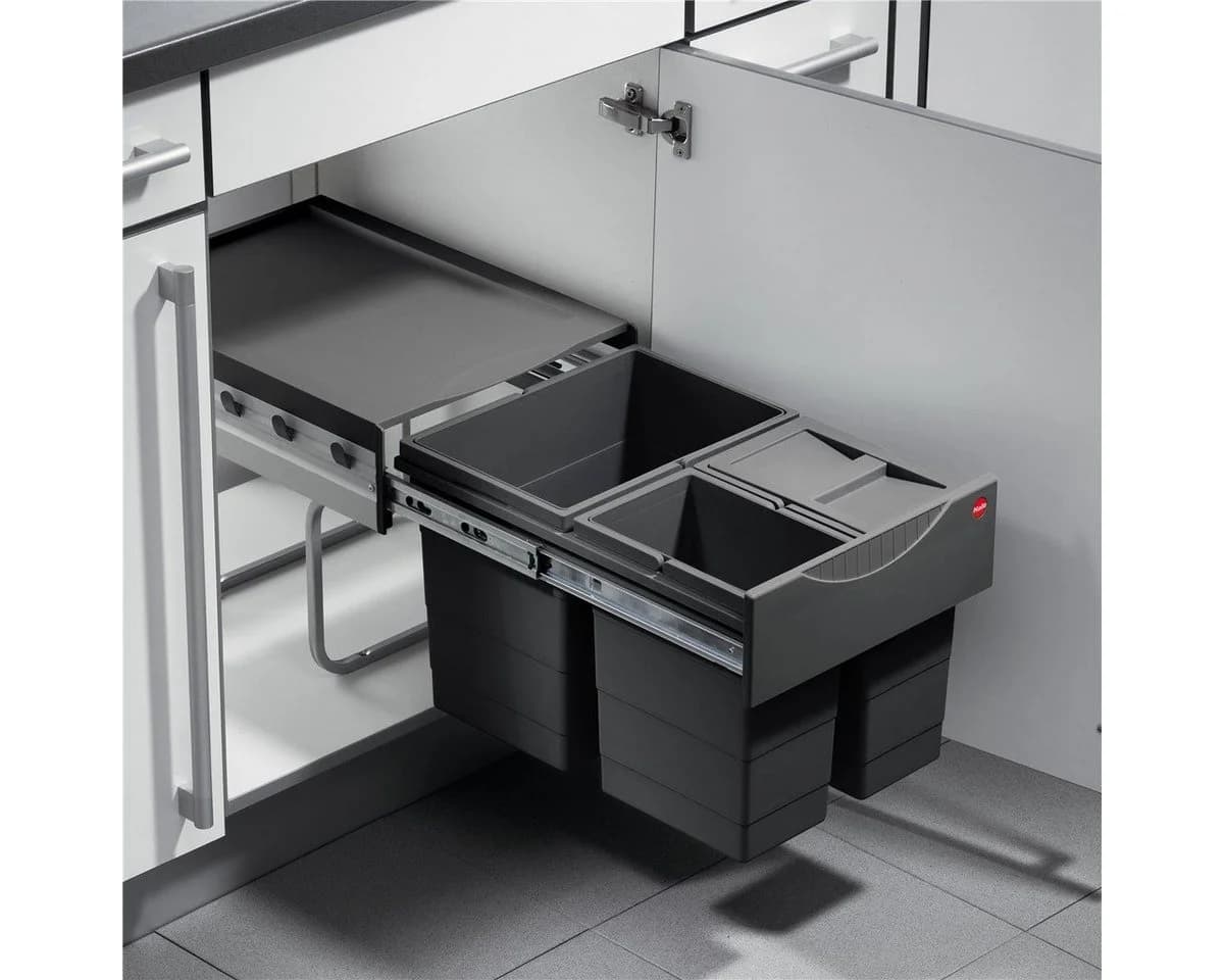 Hailo Einbaumülleimer TR Swing 40.3/35 35L Grau