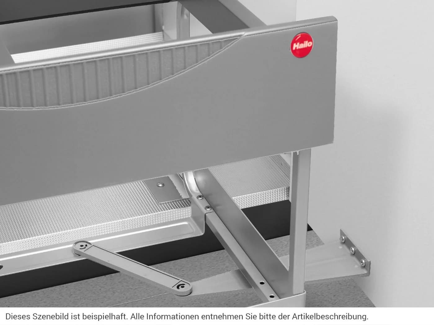 Hailo Mülleimer 30l Vollauszug Drehtürmontage Grau
