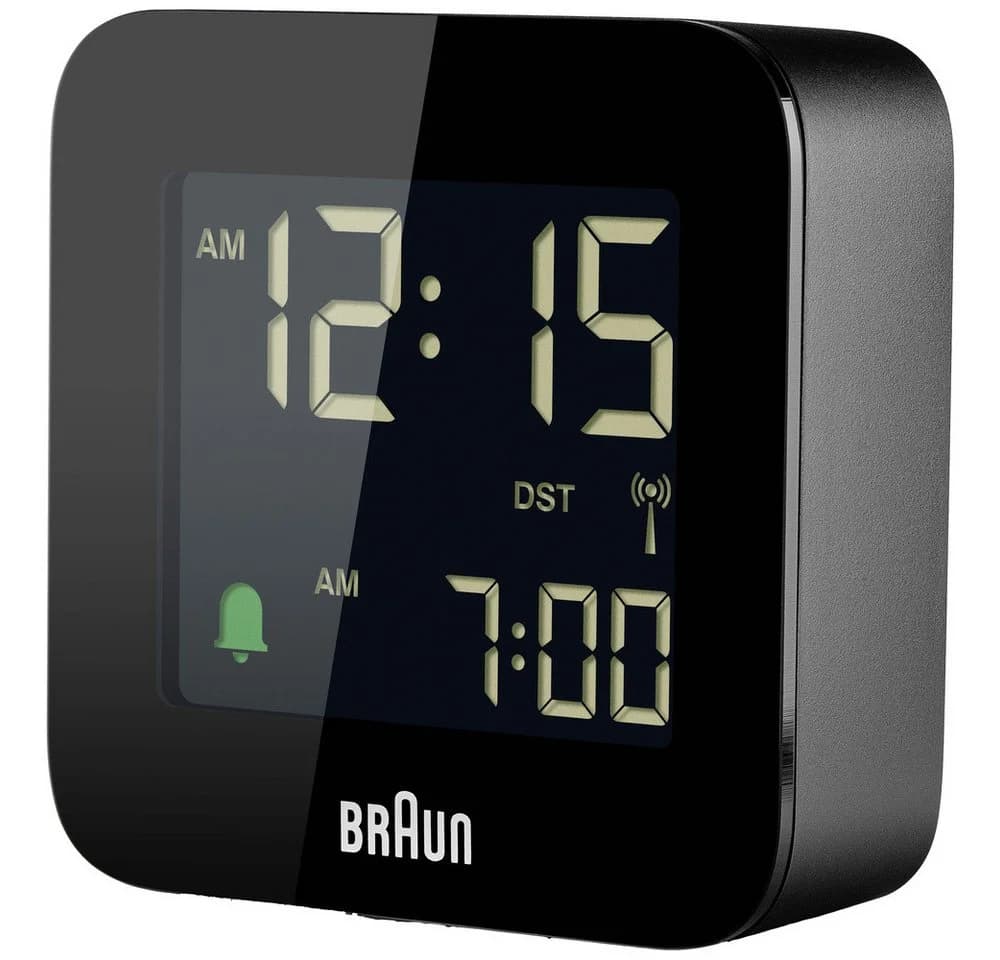 Braun BC08B-DCF Funkwecker Schwarz Negatives Display