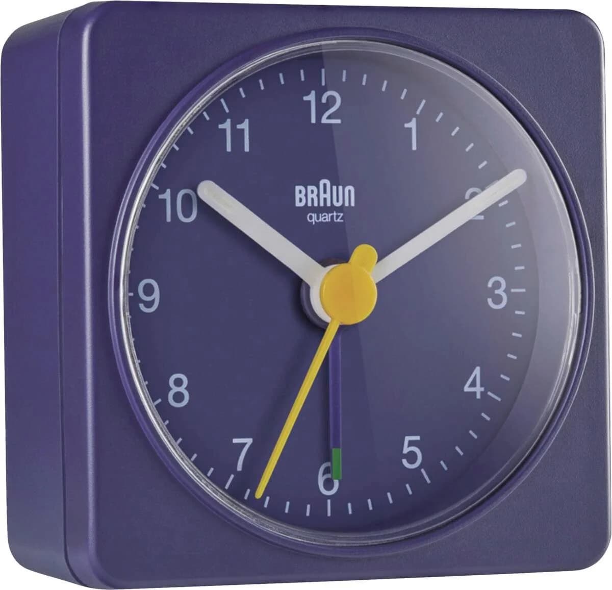 Braun Quarzwecker BC02BL Blau Analoge Uhr mit Weckfunktion