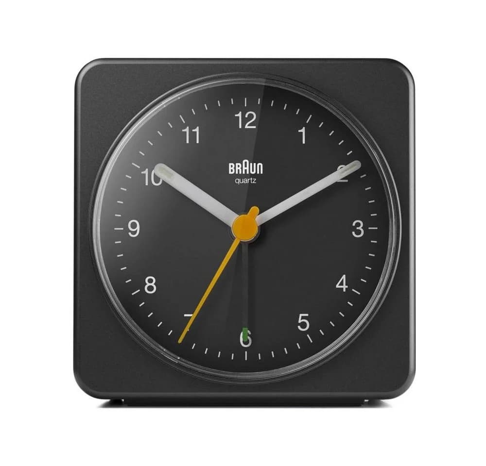 Braun Wecker BC 03 B Quarzwecker mit Leuchtzeigern und Snooze-Funktion