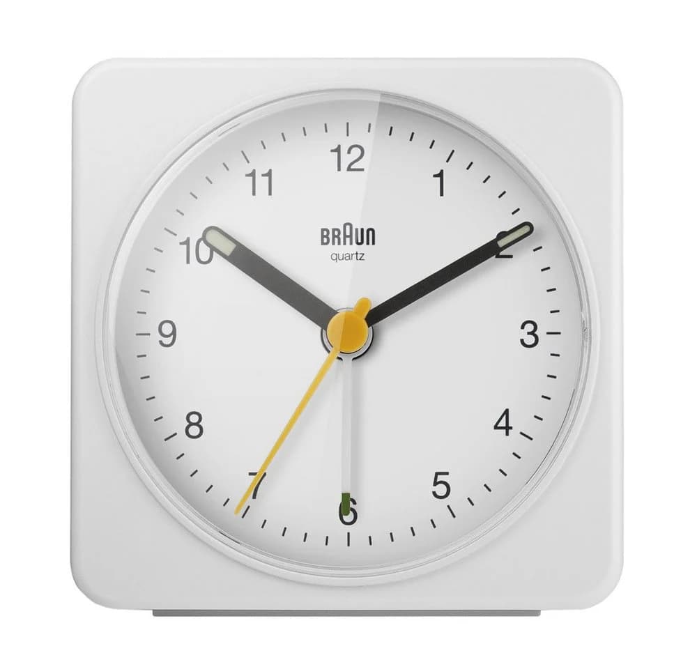 Braun BC03W Quarzwecker Weiß mit Hintergrundbeleuchtung & Snooze-Funktion
