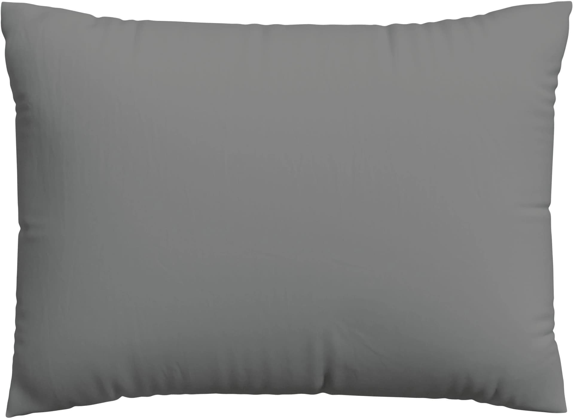 Schlafgut Premium Kissenbezug Woven Satin Grau 70x90cm